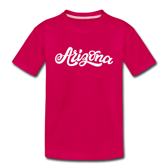 Arizona Toddler T-Shirt - Hand Lettered Arizona Toddler Tee - dark pink