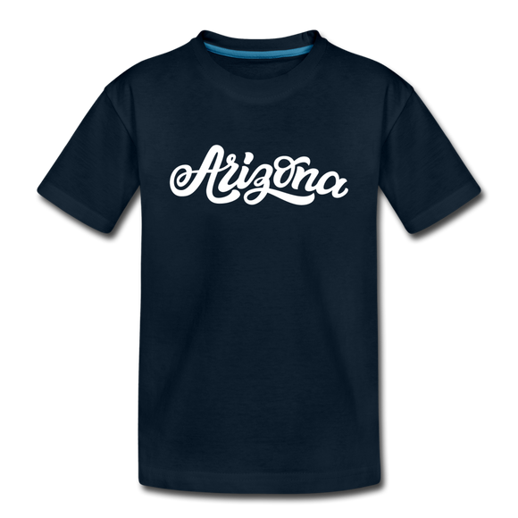 Arizona Toddler T-Shirt - Hand Lettered Arizona Toddler Tee - deep navy