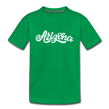 Arizona Toddler T-Shirt - Hand Lettered Arizona Toddler Tee - kelly green