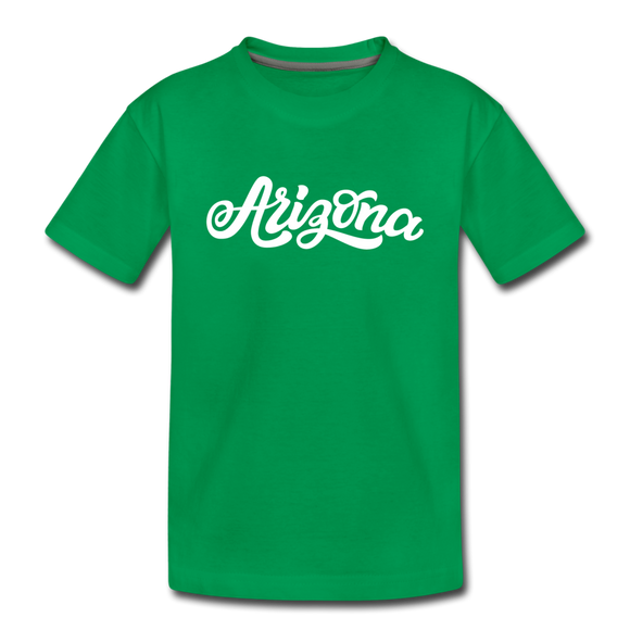 Arizona Toddler T-Shirt - Hand Lettered Arizona Toddler Tee - kelly green
