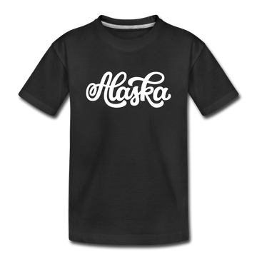 Alaska Toddler T-Shirt - Hand Lettered Alaska Toddler Tee - black