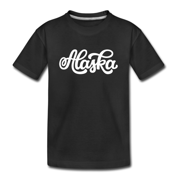 Alaska Toddler T-Shirt - Hand Lettered Alaska Toddler Tee - black