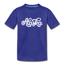 Alaska Toddler T-Shirt - Hand Lettered Alaska Toddler Tee - royal blue