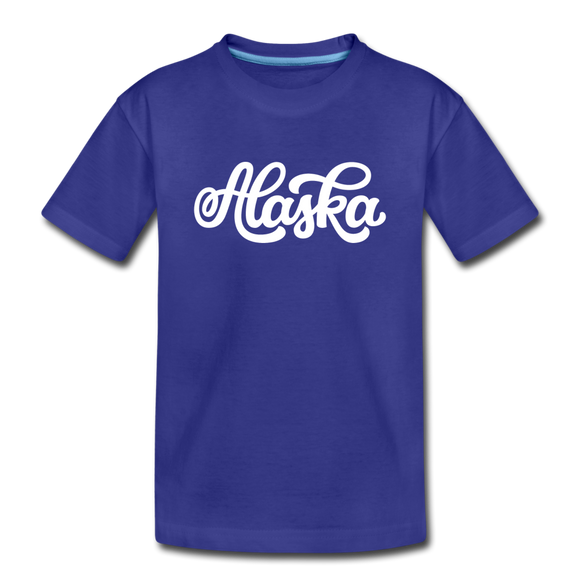 Alaska Toddler T-Shirt - Hand Lettered Alaska Toddler Tee - royal blue