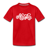 Alaska Toddler T-Shirt - Hand Lettered Alaska Toddler Tee - red