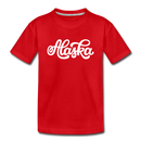 Alaska Toddler T-Shirt - Hand Lettered Alaska Toddler Tee - red