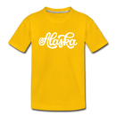 Alaska Toddler T-Shirt - Hand Lettered Alaska Toddler Tee - sun yellow