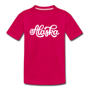 Alaska Toddler T-Shirt - Hand Lettered Alaska Toddler Tee - dark pink