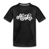 Alaska Toddler T-Shirt - Hand Lettered Alaska Toddler Tee - charcoal gray
