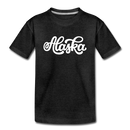 Alaska Toddler T-Shirt - Hand Lettered Alaska Toddler Tee - charcoal gray