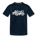 Alaska Toddler T-Shirt - Hand Lettered Alaska Toddler Tee - deep navy