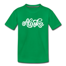 Alaska Toddler T-Shirt - Hand Lettered Alaska Toddler Tee - kelly green