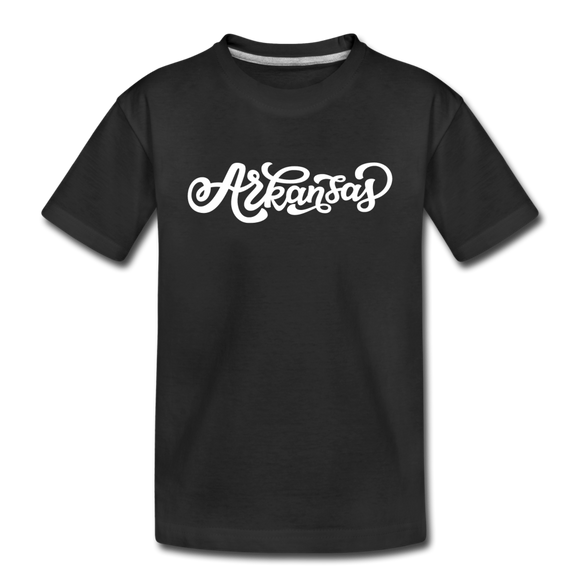 Arkansas Toddler T-Shirt - Hand Lettered Arkansas Toddler Tee - black