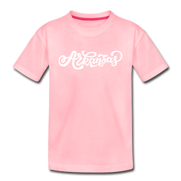 Arkansas Toddler T-Shirt - Hand Lettered Arkansas Toddler Tee - pink