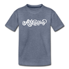 Arkansas Toddler T-Shirt - Hand Lettered Arkansas Toddler Tee - heather blue