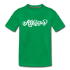 Arkansas Toddler T-Shirt - Hand Lettered Arkansas Toddler Tee - kelly green