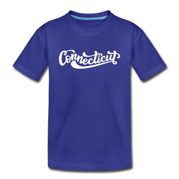 Connecticut Toddler T-Shirt - Hand Lettered Connecticut Toddler Tee - royal blue