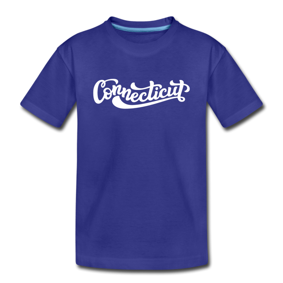 Connecticut Toddler T-Shirt - Hand Lettered Connecticut Toddler Tee - royal blue