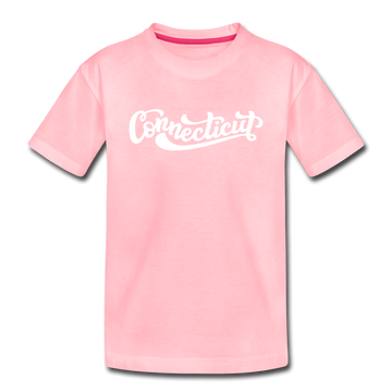 Connecticut Toddler T-Shirt - Hand Lettered Connecticut Toddler Tee - pink