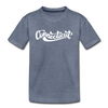 Connecticut Toddler T-Shirt - Hand Lettered Connecticut Toddler Tee - heather blue