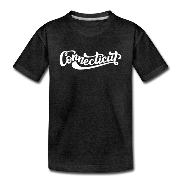 Connecticut Toddler T-Shirt - Hand Lettered Connecticut Toddler Tee - charcoal gray