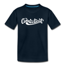 Connecticut Toddler T-Shirt - Hand Lettered Connecticut Toddler Tee - deep navy