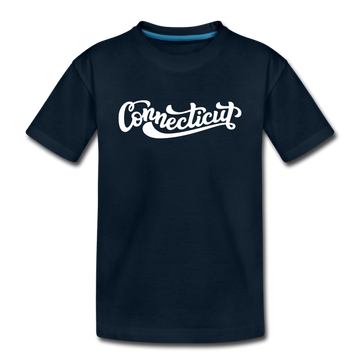 Connecticut Toddler T-Shirt - Hand Lettered Connecticut Toddler Tee - deep navy