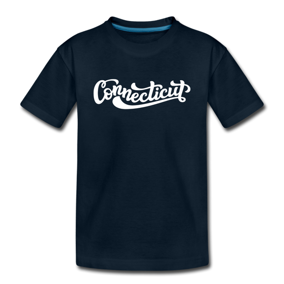 Connecticut Toddler T-Shirt - Hand Lettered Connecticut Toddler Tee - deep navy
