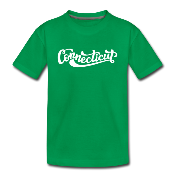 Connecticut Toddler T-Shirt - Hand Lettered Connecticut Toddler Tee - kelly green