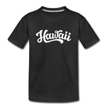 Hawaii Toddler T-Shirt - Hand Lettered Hawaii Toddler Tee - black