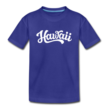 Hawaii Toddler T-Shirt - Hand Lettered Hawaii Toddler Tee - royal blue