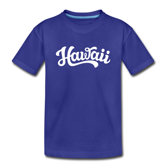 Hawaii Toddler T-Shirt - Hand Lettered Hawaii Toddler Tee - royal blue