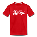 Hawaii Toddler T-Shirt - Hand Lettered Hawaii Toddler Tee - red