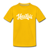 Hawaii Toddler T-Shirt - Hand Lettered Hawaii Toddler Tee - sun yellow
