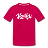Hawaii Toddler T-Shirt - Hand Lettered Hawaii Toddler Tee - dark pink