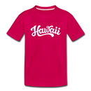 Hawaii Toddler T-Shirt - Hand Lettered Hawaii Toddler Tee - dark pink