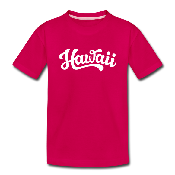Hawaii Toddler T-Shirt - Hand Lettered Hawaii Toddler Tee - dark pink