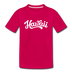 Hawaii Toddler T-Shirt - Hand Lettered Hawaii Toddler Tee - dark pink