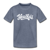 Hawaii Toddler T-Shirt - Hand Lettered Hawaii Toddler Tee - heather blue