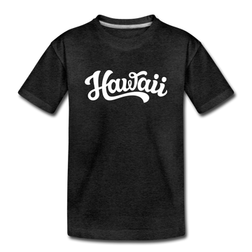 Hawaii Toddler T-Shirt - Hand Lettered Hawaii Toddler Tee - charcoal gray