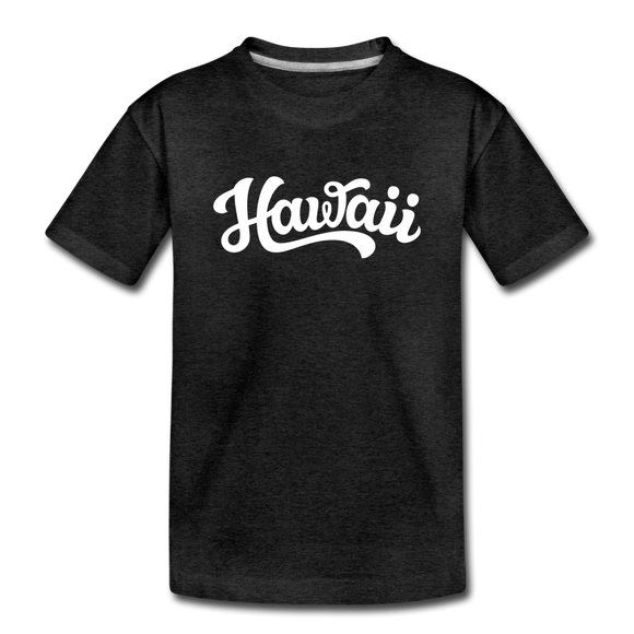Hawaii Toddler T-Shirt - Hand Lettered Hawaii Toddler Tee - charcoal gray