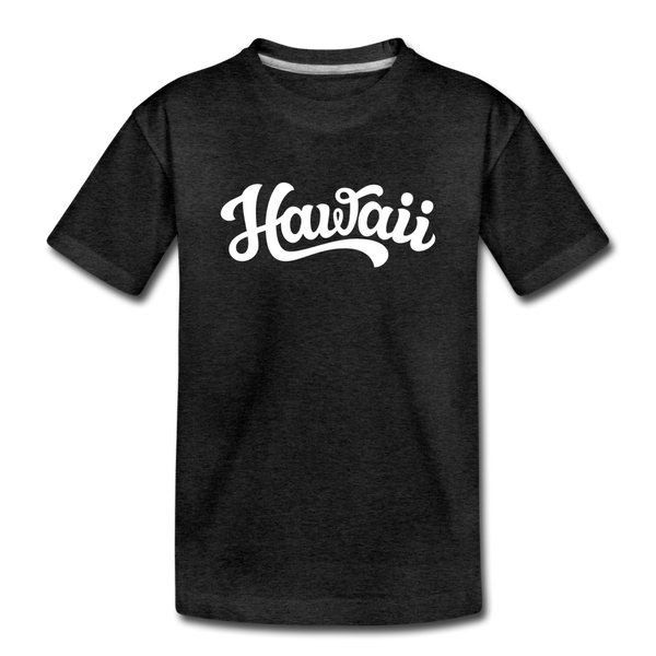 Hawaii Toddler T-Shirt - Hand Lettered Hawaii Toddler Tee - charcoal gray