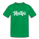 Hawaii Toddler T-Shirt - Hand Lettered Hawaii Toddler Tee - kelly green
