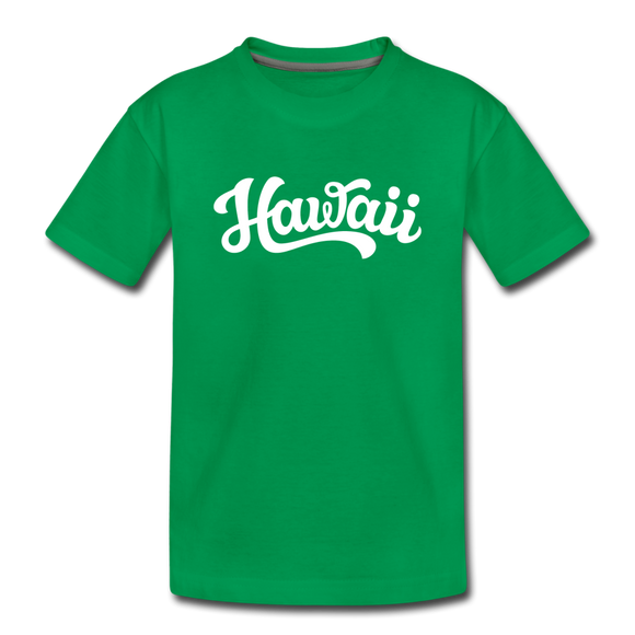 Hawaii Toddler T-Shirt - Hand Lettered Hawaii Toddler Tee - kelly green