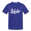 Idaho Toddler T-Shirt - Hand Lettered Idaho Toddler Tee - royal blue