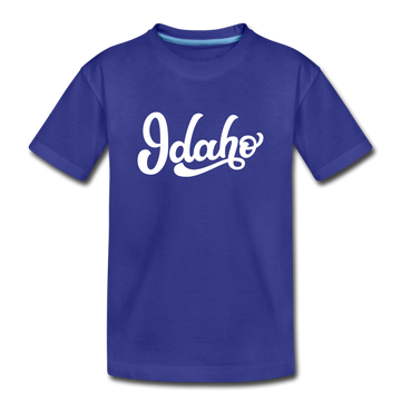 Idaho Toddler T-Shirt - Hand Lettered Idaho Toddler Tee - royal blue