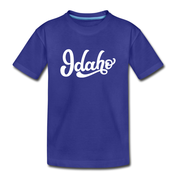 Idaho Toddler T-Shirt - Hand Lettered Idaho Toddler Tee - royal blue