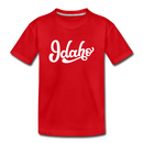 Idaho Toddler T-Shirt - Hand Lettered Idaho Toddler Tee - red