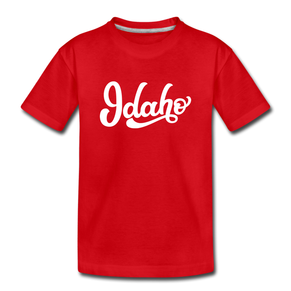 Idaho Toddler T-Shirt - Hand Lettered Idaho Toddler Tee - red