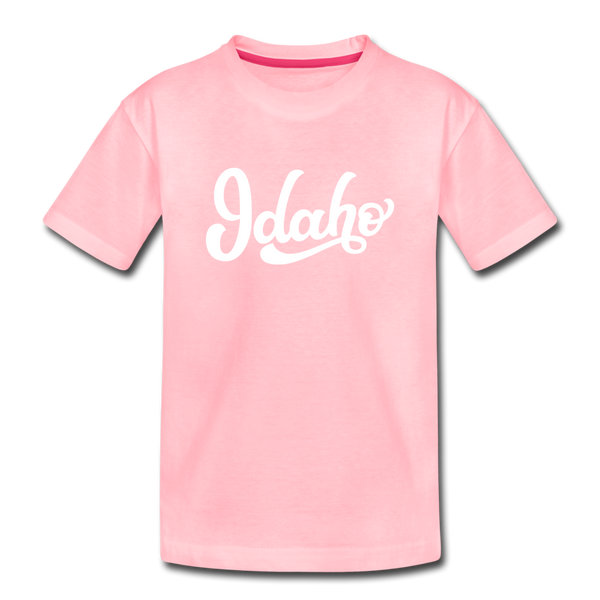 Idaho Toddler T-Shirt - Hand Lettered Idaho Toddler Tee - pink